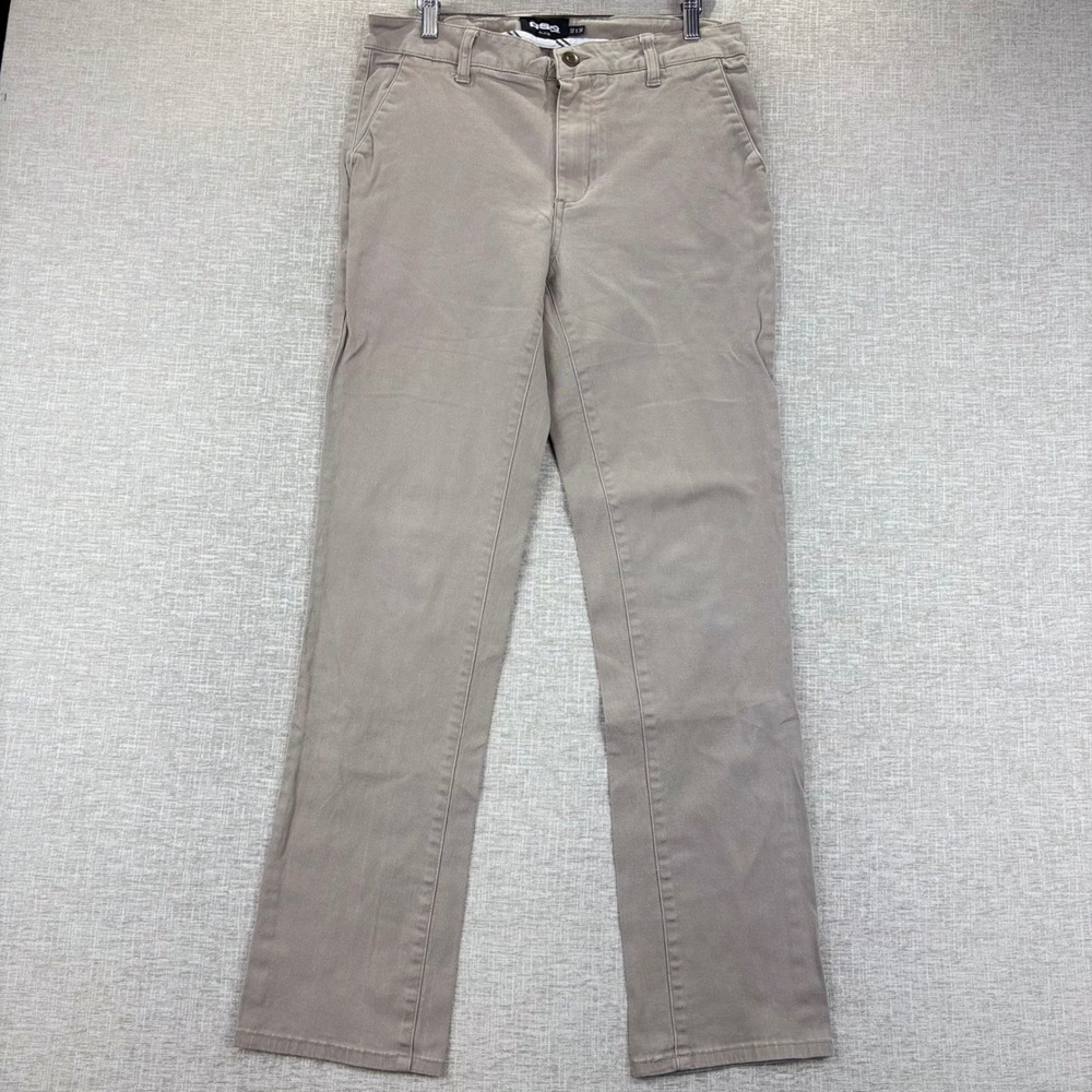 RSQ Slim Straight Chino Pants Mens 32x34 Tan Khaki Casual Trousers